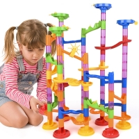 Marble Run Race Track Building Blocks Kids 3D Maze Ball Roll Toy DIY Educational Marble Run Race Coaster Set For Children Gifts