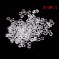 200PCS(10bags) Transparent Loom Rubber Bands Kits S  Clips For DIY Loom Bands Bracelet Charms Accessaries