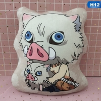 10cm Anime Ghost Slayer Plush Cushion Home Decoration Fluffy Pillow Bedroom Seat Sofa Ornament Toys Cartoon Stuffed Toy Winter