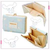 Cartoon Animals Anime Kawaii Cinnamoroll Coin Purse PU Wallet Fold Bag Cute Card Package Handbag Girl Birthday Christmas Gifts