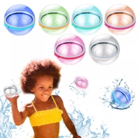 6pcs Reusable Bomb Water Balloons Quick Filling Self Sealing Waterfall Ball Summer Outdoor Pool Toy for Kids & Adults Water Game
