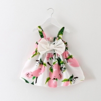 2022 Summer Baby Girl Dress Lemon Print Newborn Infant Dresses Christening Gowns Princess Birthday Dress for Baby Girl