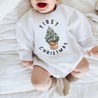 Baby Boy Girls Christmas Outfit Romper Jumpsuit Sweatshirts Playsuit Xmas Pullover Bodysuits Fall Winter Child Clothes