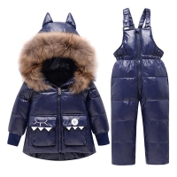 Children Clothing Set Hooded Parka Boy Baby Overalls toddler Girl Clothes Winter Warm Down Jacket Kids dinosaur Coat Snowsuit