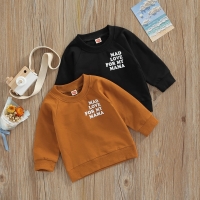 Newborn Infant Baby Boy Girl Casual Sweatshirt Long Sleeve 0 6 12 18 24 Months Letter Print Pullover Tops Spring Fall Clothes