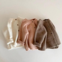 Autumn New Baby Boys Girls Coat Baby Sweater Toddler Knit Cardigans Newborn Knitwear Long-sleeve Cotton Baby Jacket Tops