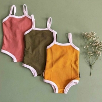 Cute Summer Newborn Children Kids Baby Girls Swimwear Swimsuit One-piece Bikini Toddler Infant Solid Beachwear Suit