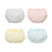 4 Piece/Pack Baby Underwear 100%Cotton Panties Baby Girl  Solid color ruffled panties Newborn Striped polka dot panties 0-2 Y