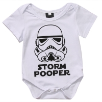 New Arrivels Toddler Baby Girls Boys Storm Pooper Short Sleeve Jumpsuit Sunsuit 0-18M
