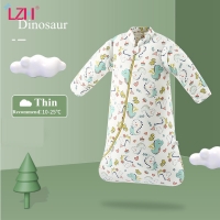 LZH 2022 Autumn Winter Sleeping Bag For Baby Pure Cotton Pajamas For Newborn Baby Boys Girls Clothes 0-5T Anti-Kick Sleeping Bag