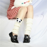 Cotton Cartoon Girls Cute Pile Socks Women Winter Calf Warm Legging Ladies Ankle Knitted Lace Leg Covers