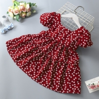Summer Toddler Dresses Baby Girl Clothes Cute Flowers Print Princess Dress Girls Casual Dress