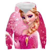 Girls Beautiful Frozen Elsa Print Sweatshirt Hoodie Kids Clothes Baby Clothing Kids Long Sleeve Pullover 2022 1-14 Years Old