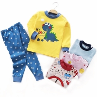 Kids Pajamas Sets Baby Boys Girls Sleepwear Set Cotton Long Sleeve T shirt+Pant Sets Cartoon Girl Clothing Sleepwear Pyjama Suit