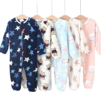 Baby Pajamas For Boys Girls Thick Warm Pajama Autumn Children Flannel Onesies Jumpsuits Winter Kids Cartoon Blanket Sleepwear