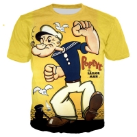 2021 NEW Funny Popeye T Shirt 3D Print Men/women Summer Streetwear T-shirt Men Punk Crewneck Tshirt Clothes Oversized Tops