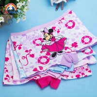 4pcs/Lot Girl Underwear Cute Printing Briefs Baby Kids Underpants 100% Cotton Cute Floral Children Underpants Size 3-11T