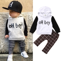 Autumn Winter 2pcs Toddler Infant Newborn Kids Baby Boy Clothes Set Hoodies Long Sleeve Shirt Pants Leggings 2Pcs Outfits 0-4T