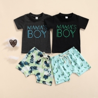 Citgeett Summer Newborn Baby Boys Clothes Sets Letter Printed Short Sleeve Pullover T Shirts Pineapple Shorts 2pcs Clothing