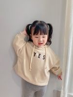 Children's Hoodies New Autumn Letter Printed Boys Hooded Sweater Top Loose Girl Sweatershirt All Match Kids Tops
