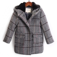 Boys' Woolen Coat Children's Long Cotton Coat Thick