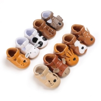 New 10 Styles Cute Animal Pattern Leather Shoes Non-Slip Soft Sole T-Strap Crib Shoes For Baby Boys Girls Moccasins Autumn Shoes