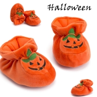 Halloween Pumpkin Pretty Toddler Baby Girls Boys Casual Crib Shoes 0-18M Cotton Print Elastic Waist Soft Shoes
