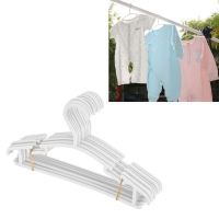 10 Pack White Plastic Nursery Hangers Nonslip Baby Coat Hangers Space Saving Tubular Hangers for Kids Children Clothes