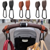 1/2pcs PU Leather Baby Bag Stroller Hook Pram Rotate 360 Degree Rotatable Cart Organizer Pram Hook Stroller Accessories