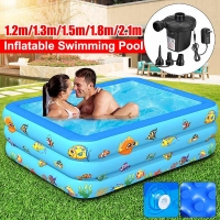 Inflatable Swimming Pool Square Swimming Pool Children Inflatable Pool Bathing Tub Baby Kid Home Outdoor Large Swimming Pool