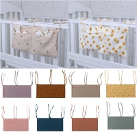 1 Pc Baby Bedside Storage Bag Baby Crib Organizer Hanging Bag for Baby Multi-Purpose Newborn Bed Hanging Diaper Toy Tissue