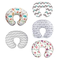 1 Pc Cute Baby U-shaped Breastfeeding Pillowcase Multi-function Pillows Detachable Simple Pillow Cover H3CD