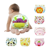 New Reusable Nappies Cute Baby Washable Diapers Training Cotton Cloth Diaper Infants Children Baby Training Pants Panties Nappy