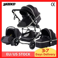 Luxury 3 in 1 Baby Stroller Portable High Landscape Gold Black Baby Carriage Folding Multifunctional Newborn Carrinho De Bebe