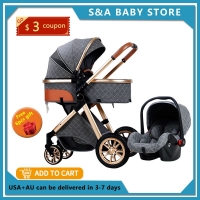 Fast and Free Shipping  Baby Stroller High Landscape Carriage 2021 New Pram 2 in 1 Used for New Born to Age 3