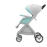 Stroller High Landscape Two-way Child Baby Umbrella Cars Ultralight Portable Folding Newborn Pram With Leather Foot Pedals