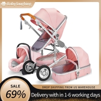 Baby Stroller 3 in 1 High Landscape Stroller Reclining Baby Carriage Foldable Stroller Baby Bassinet Puchair Newborn