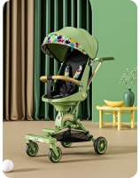 Baby Stoller Can Lie and Sit 0-3 Years Old  High Landscape Light and Foldable Two-way Baby Stroller Carry on Travel Stroller