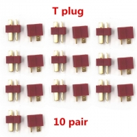 T Plug Connectors for RC LiPo Battery and FPV Racing Drone (20pcs Male Female Deans)