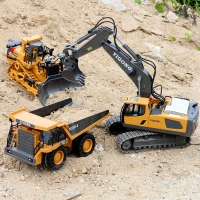 Electric RC Cars for Kids, Remote Control Excavator, Dump Truck, Bulldozer - Perfect Boys Toys Gift