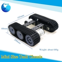 Aluminum Alloy Tank Robot Chassis for Arduino DIY with 2 Motors - Mini Size TP100 (Unassembled)