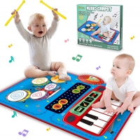 Montessori Piano and Drum Floor Blanket for Kids Early Education and Fun Learning - Perfect Birthday Gift for Boys and Girls