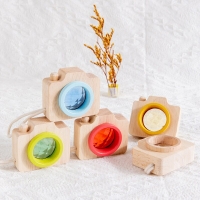 Handmade Wooden Camera Kaleidoscope Toy for Kids - Perfect Personalized Gift for Children to Enjoy Outdoor Parent-Child Interaction