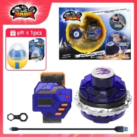Infinity Nado 3 Electronic Spinning Top with Thunder Stallion, Skyshatter Fiend, and Auto-Spin Gyro Controller, Ideal Anime Toy for Kids.