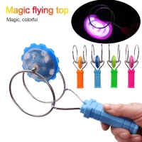 Colorful LED Magnetic Spinning Gyroscope - Classic Fun Toy for Kids with Rotating Handle & Light Show Effect
