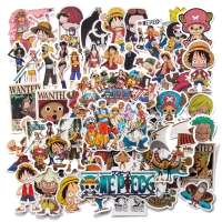 One Piece Luffy Anime Stickers - 50/100pcs for Notebook, Skateboard, Laptop, Mobile and Toy.