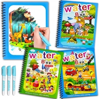 Reusable Water Painting Book for Toddlers - Educational Toy for Learning with Cartoon Characters - Perfect Gift!