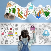 Kids' DIY Graffiti Roll Paper for Coloring and Painting, Educational Toy with Sticky, Colorful Filling