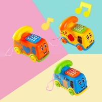 Cartoon Bus Phone Toy for Early Learning and Development - Musical and Educational Kids' Game - Perfect Baby Gift - 1 Piece
