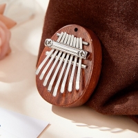 Mini Kalimba Thumb Piano - 8 Keys - Wooden/Acrylic - Wearable - Ideal Gift for Adults and Kids